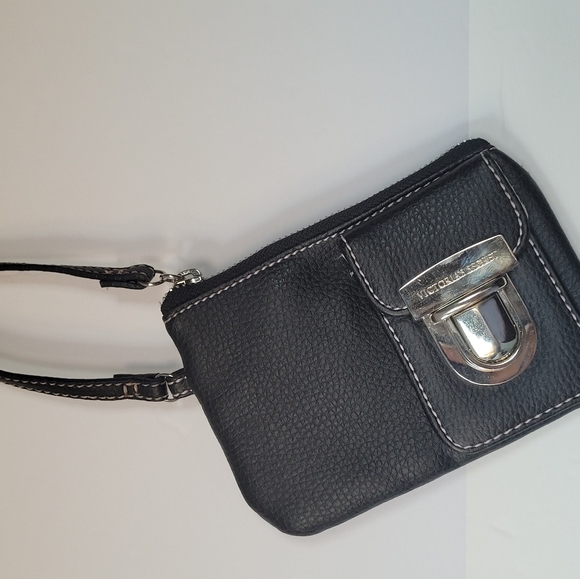 Victoria's Secret Handbags - Victoria's Secret Black Wristlet with Silver Accent